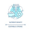 Nutrient density concept icon