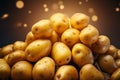 Nutrient rich spuds Raw potato background for promoting organic, healthy nutrition