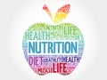 Nutrition apple word cloud Royalty Free Stock Photo