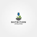 Nutrition athletes Vector logo design template idea Royalty Free Stock Photo
