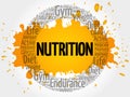 Nutrition circle stamp word cloud Royalty Free Stock Photo