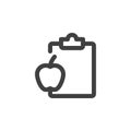 Nutrition diet plan line icon