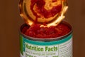 Canned food nutrition Royalty Free Stock Photo