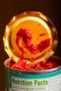 Canned food nutrition Royalty Free Stock Photo