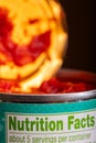 Canned food nutrition Royalty Free Stock Photo