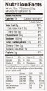 Nutrition facts food label calories serving ingredients