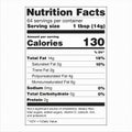 Nutrition Facts Label US Food Drugs Administration FDA Simplified Display Royalty Free Stock Photo