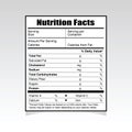 Nutrition facts paper food illustration