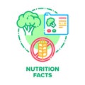 Nutrition Facts Vector Concept Color Illustration flat Royalty Free Stock Photo