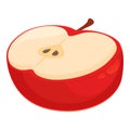 Nutrition fruit icon cartoon vector. Eco apple nutrition Royalty Free Stock Photo