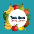 Nutrition healthy food isolated icon