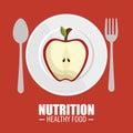 nutrition healthy food tasty half apple