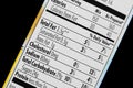 Nutrition Label