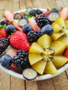 Nutrition Mixed Berries / Fruits Bowl Royalty Free Stock Photo