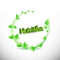 nutrition natural leaves illustration design