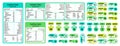 Nutrition table. Information table of ingredients and calories, labels with daily value of salt sugar fat and saturates