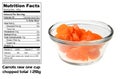 Nutritional facts of Carrots Royalty Free Stock Photo