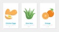 Nutritional food supplements onboarding. Isolated vector vertical templates for mobile applications Royalty Free Stock Photo