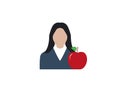 Nutritionist, dietician, occupation icon. Vector illustration.