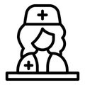 Nutritionist doctor icon, outline style