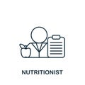 Nutritionist icon. Line simple icon for templates, web design and infographics