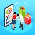 Nutritionist Isometric Background