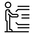 Nutritionist man icon, outline style