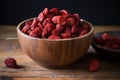 Nutritious Bowl dried strawberries. Generate Ai