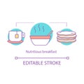 Nutritious breakfast concept icon