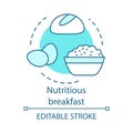 Nutritious breakfast concept icon