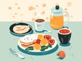 Nutritious Breakfast Illustration