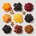 A nutritious and energy rich assortment commonly used for snacking or Royalty Free Stock Photo