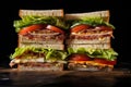 Nutritious Fresh sandwiches. Generate Ai