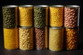 Nutritious Raw cereals grains in jar. Generate Ai