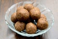 Nutritious Tilgul Laddu a special food for makar sankranti Royalty Free Stock Photo