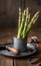 Nutritious vegetable high in antioxidants, a bunch of fresh green asparagus