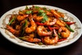 Nutritious Vegetable shrimp. Generate Ai
