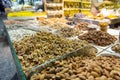 Nuts, almond, walnut in the market