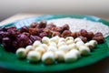 Nuts and barley to be made into healthy soup