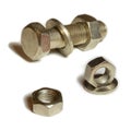 Nuts, bolt and washers Royalty Free Stock Photo