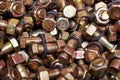 Nuts bolts background closeup Royalty Free Stock Photo