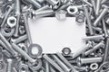 Nuts and bolts frame Royalty Free Stock Photo