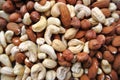 Nuts: cashews, almonds and hazelnuts Royalty Free Stock Photo