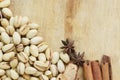 Nuts and chinese herb Royalty Free Stock Photo