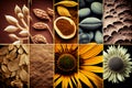 Nuts collage, different colorful nuts backgrounds Royalty Free Stock Photo