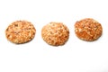 Nuts Cookies Studio quality white background Royalty Free Stock Photo