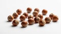 Nuts display a light brown base where they have been detached from their Royalty Free Stock Photo
