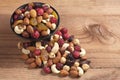 Nuts and dried fruit Royalty Free Stock Photo