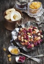 Nuts and dried fruits mix Royalty Free Stock Photo