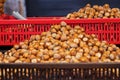 Nuts at the farmer`s market Royalty Free Stock Photo